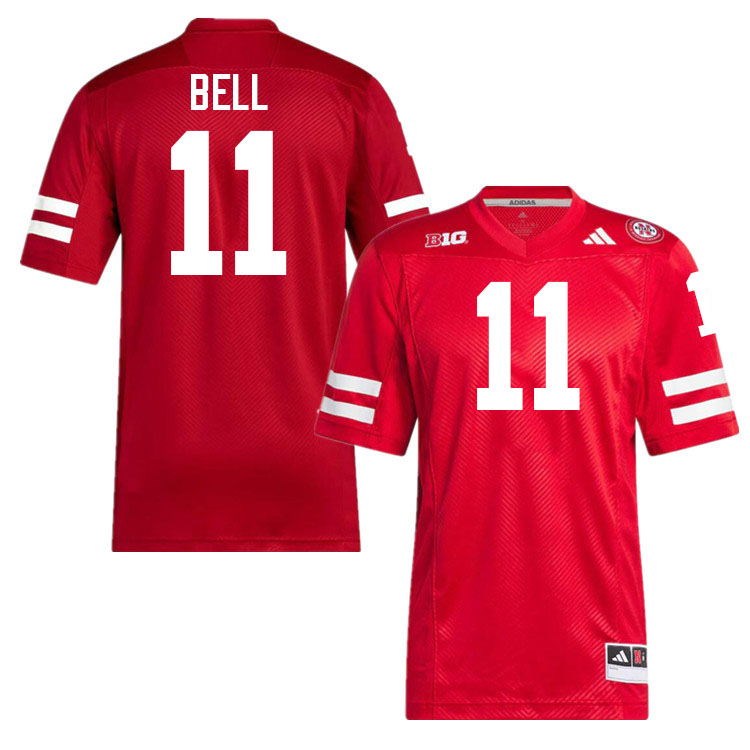 Men #11 Demitrius Bell Nebraska Cornhuskers College Football Jerseys Stitched Sale-Scarlet